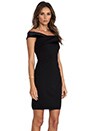 view 3 of 5 Off Shoulder Dress with Crisscross Detail in Black