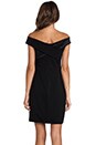 view 4 of 5 Off Shoulder Dress with Crisscross Detail in Black