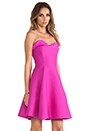 view 2 of 5 Strapless Structured Fit & Flare Dress in Petunia