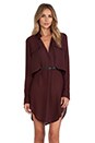 view 1 of 7 Belted Shirt Dress in Syrah