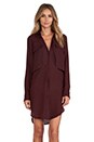 view 2 of 7 Belted Shirt Dress in Syrah