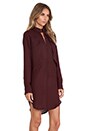 view 3 of 7 Belted Shirt Dress in Syrah