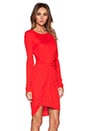 view 2 of 4 Long Sleeve Jersey Dress in Lipstick