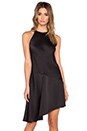 view 1 of 4 Asymmetric High Neck Dress in Black