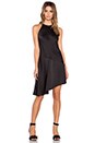 view 4 of 4 Asymmetric High Neck Dress in Black