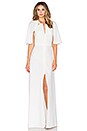 view 1 of 3 Elbow Sleeve Gown in Eggshell
