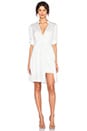view 4 of 7 Shirt Dress in Linen White & Silver