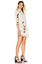 view 2 of 5 Long Sleeve Shirt Dress in Parchment Flowing Petals Print