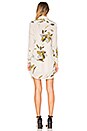 view 3 of 5 Long Sleeve Shirt Dress in Parchment Flowing Petals Print