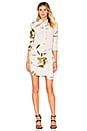 view 4 of 5 Long Sleeve Shirt Dress in Parchment Flowing Petals Print
