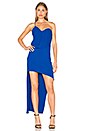 view 1 of 3 One Shoulder Drape Dress in Royal Blue