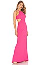 view 3 of 4 Halter Neck Gown in Begonia