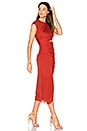 view 2 of 3 Ruched Hi Low Dress in Chili