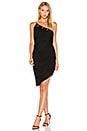 view 1 of 3 One Shoulder Draped Dress in Black