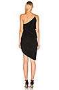view 3 of 3 One Shoulder Draped Dress in Black