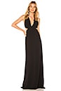 view 1 of 3 Deep V Neck Gown in Black