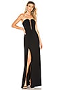 view 1 of 3 Strapless Fitted Gown in Black