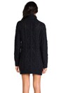 view 4 of 6 Turtle Neck Chunky Sweater in Black/Navy in Black & Navy