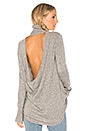 view 1 of 5 СВИТЕР ТУНИКА COWL BACK in Heather Grey