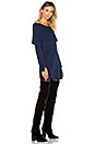 view 2 of 4 Foldover Off Shoulder Sweater in Navy