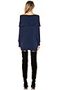 view 3 of 4 Foldover Off Shoulder Sweater in Navy