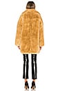 view 3 of 3 Double Breast Faux Fur Coat in Camel