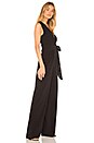 view 2 of 3 V Neck Wide Leg Jumpsuit in Black