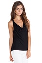 view 2 of 4 Draped Back Cowl Neck Top in Black