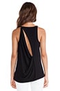 view 3 of 4 Draped Back Cowl Neck Top in Black