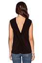 view 4 of 4 МАЙКА С ДРАПИРОВКОЙ НА СПИНЕ in Black