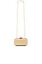 view 4 of 4 Oblong Minaudiere Clutch in Gold