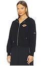 view 2 of 5 Los Angeles Lakers The Raglan Zip Up Hoodie in Black
