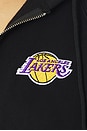 view 5 of 5 Los Angeles Lakers The Raglan Zip Up Hoodie in Black