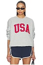 view 1 of 5 Usa Offside Crewneck in Grey