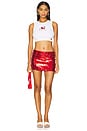 view 6 of 7 University Of Georgia Sequin Mini Skirt in Red