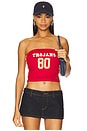 view 1 of 4 University Of Southern California Jersey Tube Top in Red