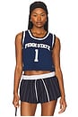 view 1 of 4 Penn State Cropped Basketball Jersey Top in Navy