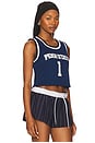 view 2 of 4 Penn State Cropped Basketball Jersey Top in Navy