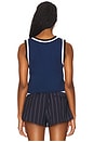 view 3 of 4 Penn State Cropped Basketball Jersey Top in Navy