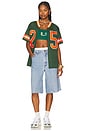 view 4 of 4 University Of Miami Football Jersey Top in Hunter Green