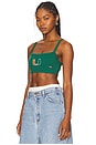 view 2 of 4 University Of Miami Active Bra Top in Hunter Green