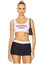 view 1 of 5 San Diego State Crop Tank Top in White