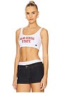 view 2 of 5 San Diego State Crop Tank Top in White