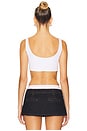 view 3 of 5 San Diego State Crop Tank Top in White