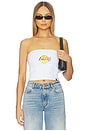 view 1 of 4 Los Angeles Lakers Tube Top in White
