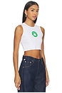 view 2 of 4 Boston Celtics Cut Off Tank Top in White