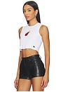 view 2 of 4 Miami Heat Cut Off Tank Top in White