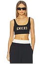 view 1 of 4 New York Knicks Scoop Neck Crop Top in Black