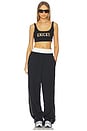 view 4 of 4 New York Knicks Scoop Neck Crop Top in Black