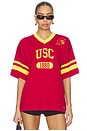view 1 of 4 University Of Southern California Knitted Jersey Tee in Red